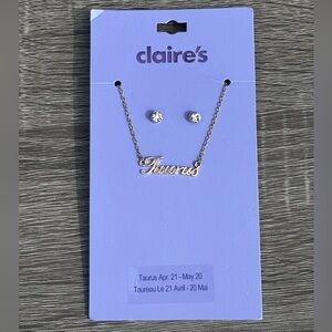 Taurus Necklace & Earrings Set